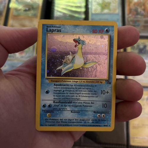 Pokémon Lapras Fossil Holo 10/62 WOTC 1999 Deutsch
