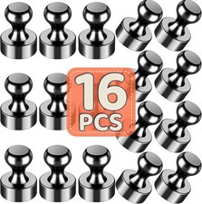 16 Pack Strong Fridge Magnets Heavy Duty Magnetic Push Pins for Refrigerator NEW