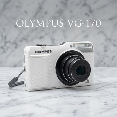 OLYMPUS VG-170 Weiß Kompakt Digitalkamera Getestet Top Zustand