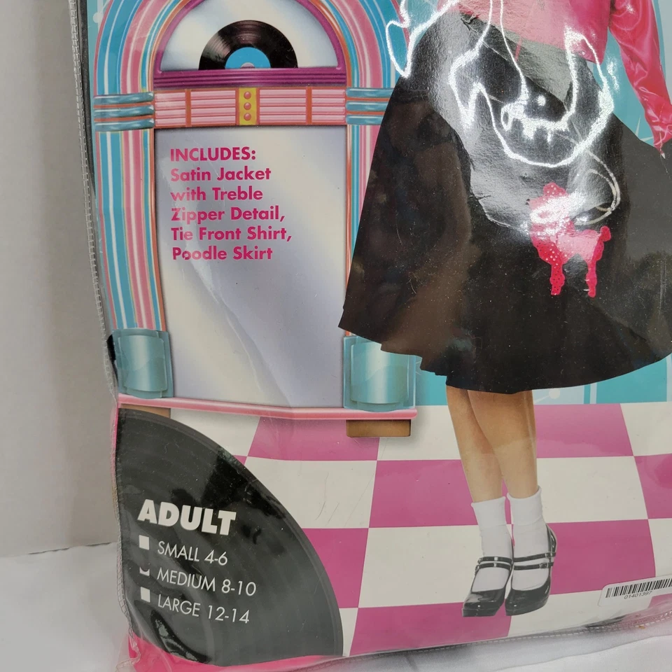 Spirit Halloween 50s Darling Costume Jacket Skirt Polka Dot Top Poodle Socks M - Image 3 of 4