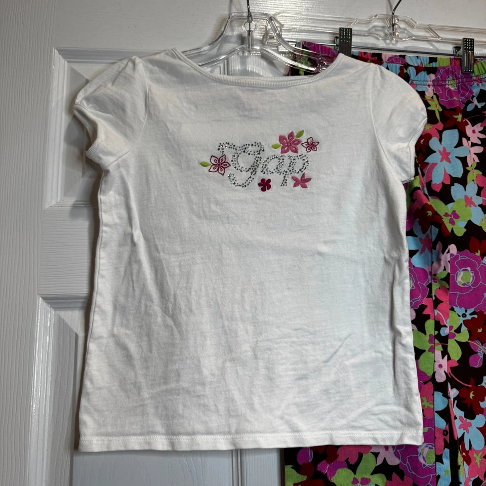 Y2K Gap Kids/Hanna Andersson Play School Outfit Size XL /140 Floral Shirt/Pants - Image 2 of 4