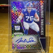 Nate Solder 2019 Prizm Football Sensational Signatures Auto Prizm /49
