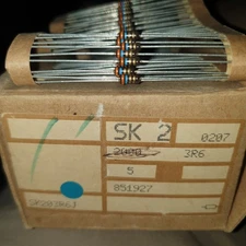 ROE SK2 VINTAGE 3R6 5% 1/4W CARBON RESISTORS MARSHALL AMP EQ PIHER QUALITY! 50pc