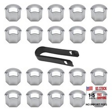20PCS 19MM Wheel Lug Nut Bolt Cover Caps with Removal Clips - Plating 19MM