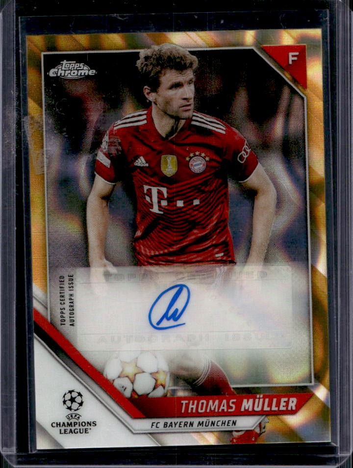 2021 Topps Chrome UEFA Thomas Muller Auto Gold Lava Refractor #CA-TM
