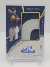 RONALD BOLANOS 2020 IMMACULATE DEBUT JUMBO PATCH AUTOGRAPH! #25/25! LAST MADE!