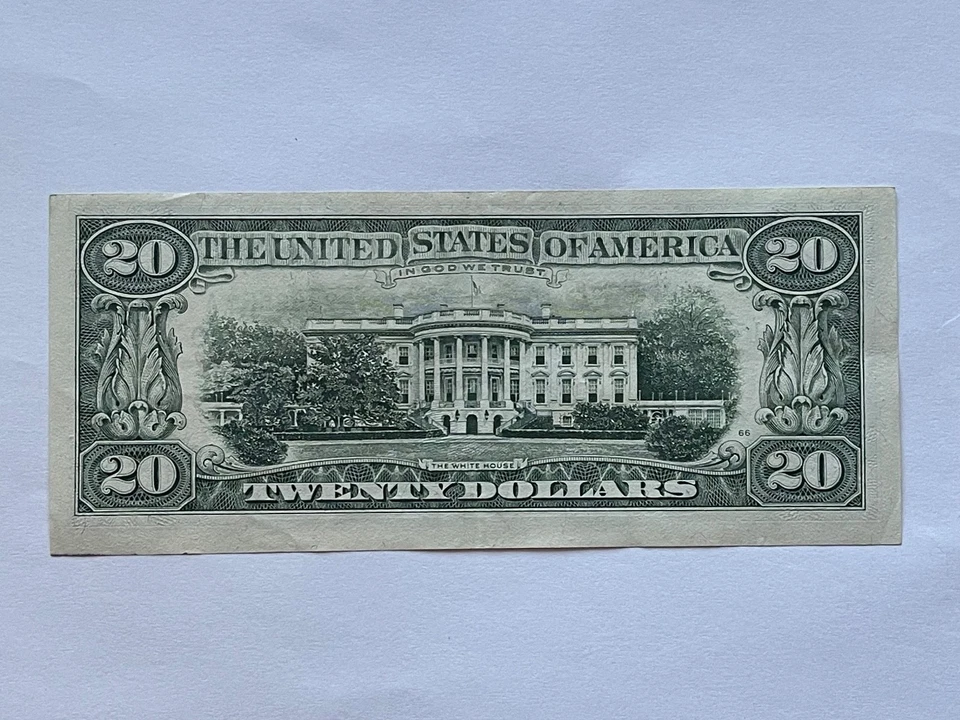 $20 Twenty Dollar Bill Federal Reserve Note 1995 Kansas City J89362553A NICE - Image 2 of 2