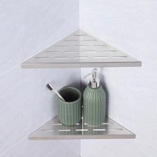 10" Corner Shower Shelf, 2-Pack Bathroom Shelves for Tile Walls, SUS304 Stain...