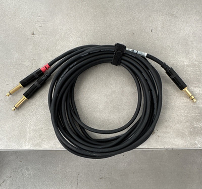 Cordial CMN 220 Instrumentenkabel 2x 6,35mm Klinke 1:2 vergoldet schwarz