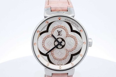 Louis Vuitton Tambour Moon Divine 34mm Stainless Steel Watch Eb1025lrrxde