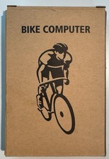 Wireless bicycle computer/speedometer with LCD display.