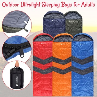 Camping Schlafsack Bett Erwachsene 4 Jahreszeiten Backpacking Wasserdicht Wandern Festival