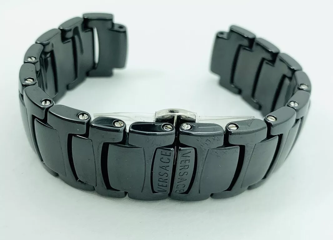 VERSACE WATCH BAND 01AC BLACK CERAMIC 01ACS VERSACE BRACELET