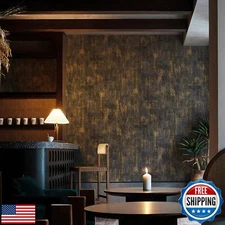 JiffDiff Vintage Metallic Peel and Stick Wallpaper Self Adhesive Industrial M