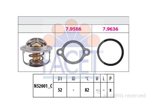 FACET 7.8929 Termostato motore adatto per MERCEDES-BENZ M-Klasse