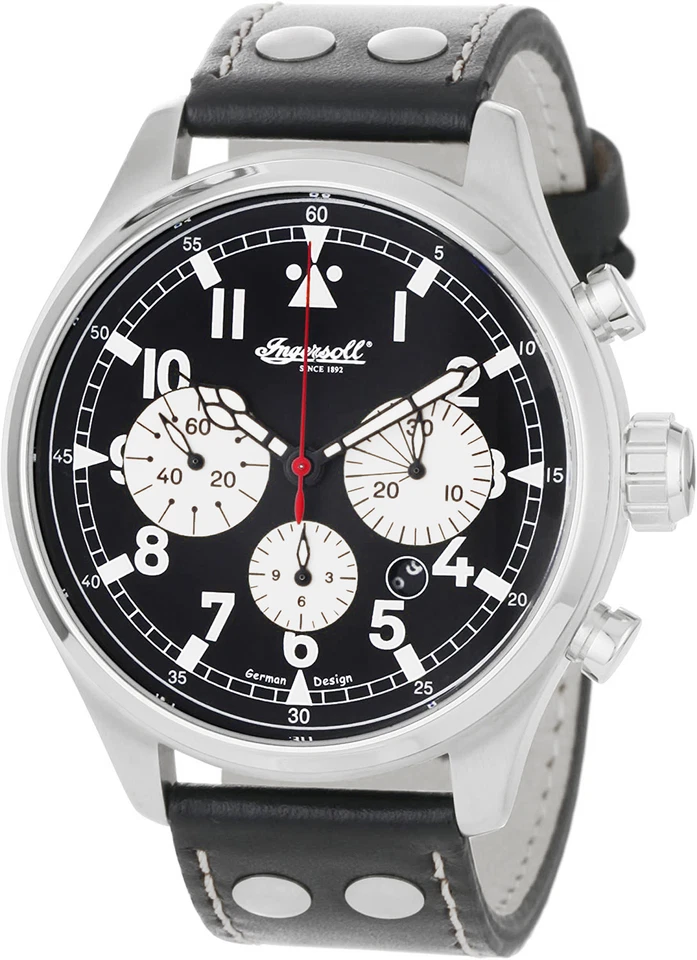 Ingersoll Herrenuhr mit Lederband Automatik Chrono Limited Edition IN6104BK - Bild 1 von 1
