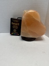 Himalayan Salt Lamp Table Heart Shape Crystal Salt Rock Lamp 2.14 oz New