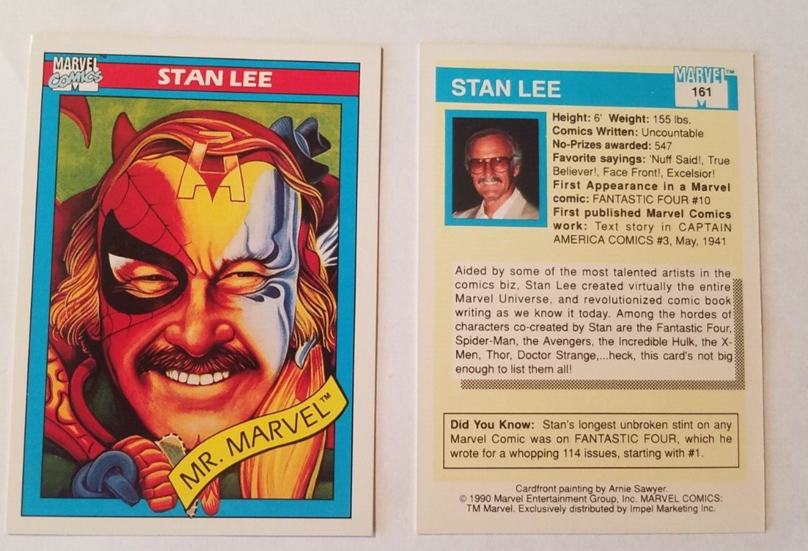 STAN LEE MR MARVEL 1991 MARVEL COMIC CARD # 161 IMPEL CARD | eBay