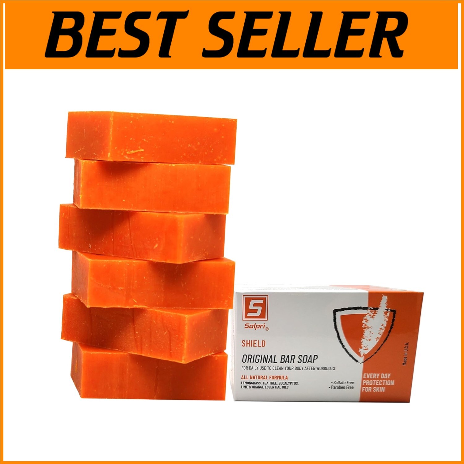 Ultimate 6-Pack Athletic Soap with Lemongrass and Eucalyptus for Post-Workout Refresh