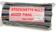 SOFT 2KG MIXED FIBRE COLOURED STOCKINETTE MUTTON POLISH CLOTH ROLL - TRADE