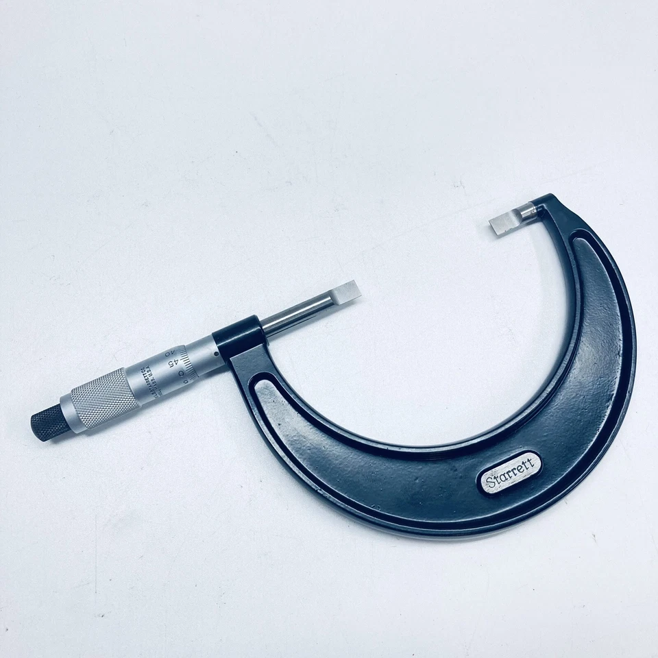 Микрометр Starrett 486MP-75 METRIC тип лезвия диапазон 50-75 мм с деревянным корпусом - новый из старых запасов - Изображение 4 из 4