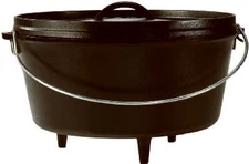 1 PAK 12inDiameter; 8 QT; Deep Side Pre-Seasoned Cast Iron Camp Dutch Oven.