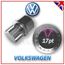 for Volkswagen Security Master Locking Wheel Nut Key ABC 6 17points VW Gol lug