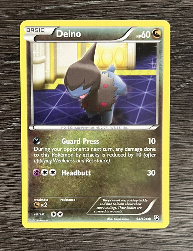 Deino 94/124 - Dragons Exalted - Common - Reverse Holo - Pokemon Card TCG - LP