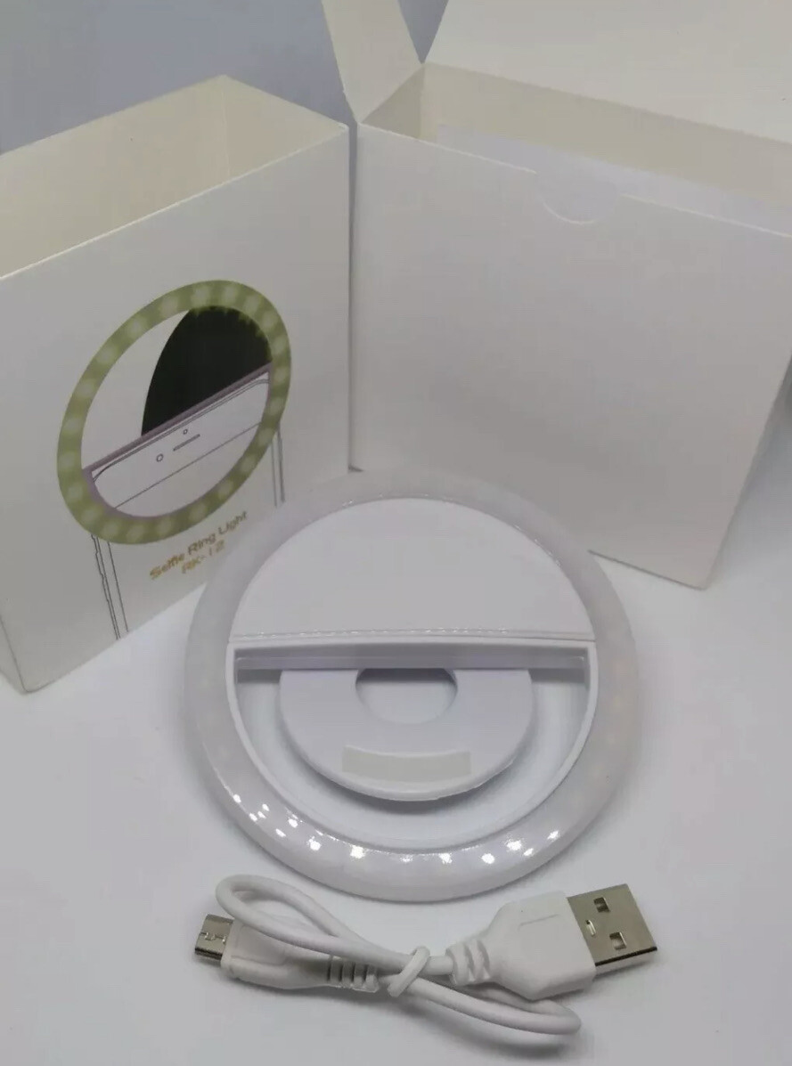 Selfie Ring Light RK-12 Rechargeable Clip On 2-Pack New Sealed  -image