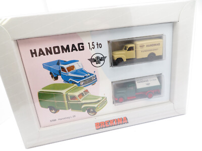 321HO /26 - Brekina H0 3700 - Hanomag 1,5 to L28 2er Set Kundendienst top in OVP