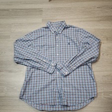 Ralph Lauren Men's Size XL Button-Down Shirt Classic Fit Blue Plaid Long Sleeve