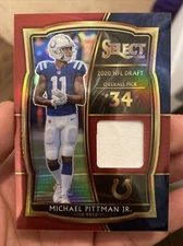 MICHAEL PITTMAN JR. 2020 PANINI SELECT SILVER PRIZM JERSEY PATCH DS-MPI COLTS