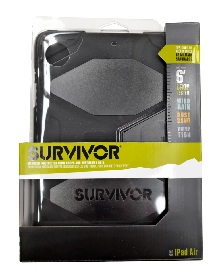 Griffin iPad Air 1 Survivor All-Terrain Tough Case | Black - Image 3 of 3