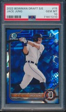 PSA 10 JACE JUNG 1st 2022 Bowman Chrome Draft SAPPHIRE EDITION RC GEM MINT