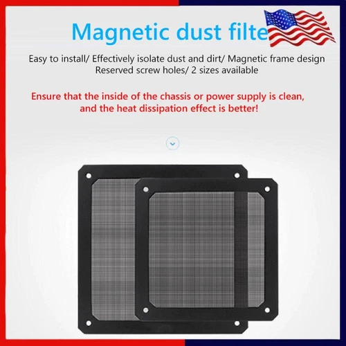 8-14cm PC Computer Case Cooling Fan Magnetic Dust Filter Dustproof Mesh Cover