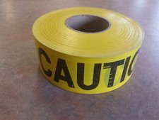 Caution Barricade "Caution" Tape 3 X 1000   Bright Yellow with a bold Letters