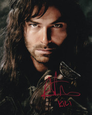 AIDAN TURNER signed Autogramm 20x25cm RINGS HOBBIT in Person autograph COA