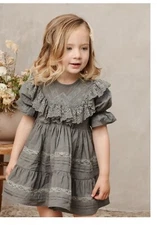 NWT Noralee RYLEE and CRU Genevieve Dress cotton - French Blue 10y