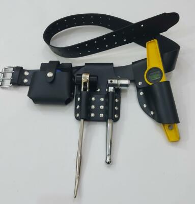 GERÜSTBLack LEDERGÜRTEL strapazierfähig Vollwerkzeug Set Ratsche Schlüssel 17/21