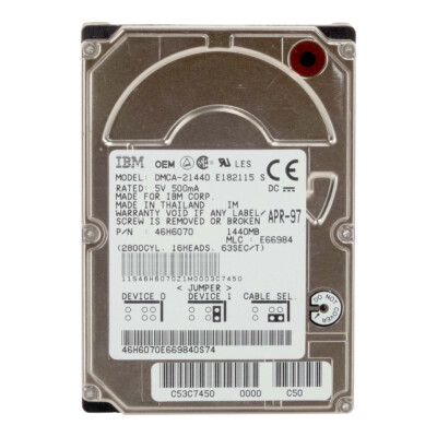 IBM DMCA-21440 1440MB IDE/ATA 2.5'' 5.4K RPM 2MB CACHE 46H6070 