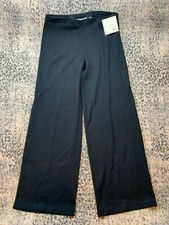 Liz Claiborne Petal Knit Pull On Pant Womens M Black Office Business Stretch NEW