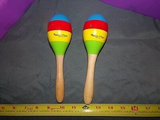 Children  s Wooden Maracas Musical Instruments 7.5 Inch MULTICOLOR MELISSA  DOUG