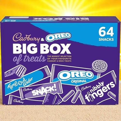 Assorted Chocolate Box Cadbury & Oreo Big Box of Treats 64 Pack Snack SHORT DATE - Picture 2 of 6
