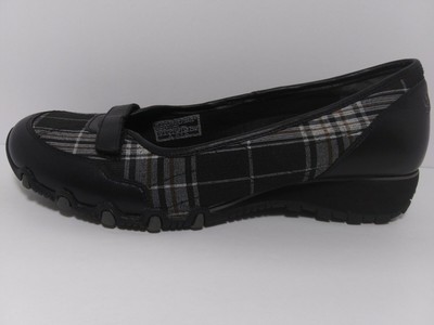 Skechers LN to VG COND Womens Flat Mary Jane Shoes Plaid Black Size 7 | eBay