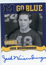 Jack Weisenburger Auto Tk Legacy Michigan Wolverines Autograph Mgb22