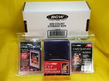 🚚TODAY💥100 Penny Sleeves💥25ct 35pt ULTRA PRO TOP LOADERS & 1Touch💥 400ct Box