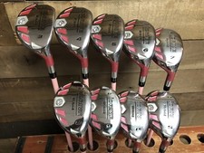 New Senior Ladies iDrive Pink Lady Golf Clubs All Hybrid 3-PW SW Set 345-0QE6