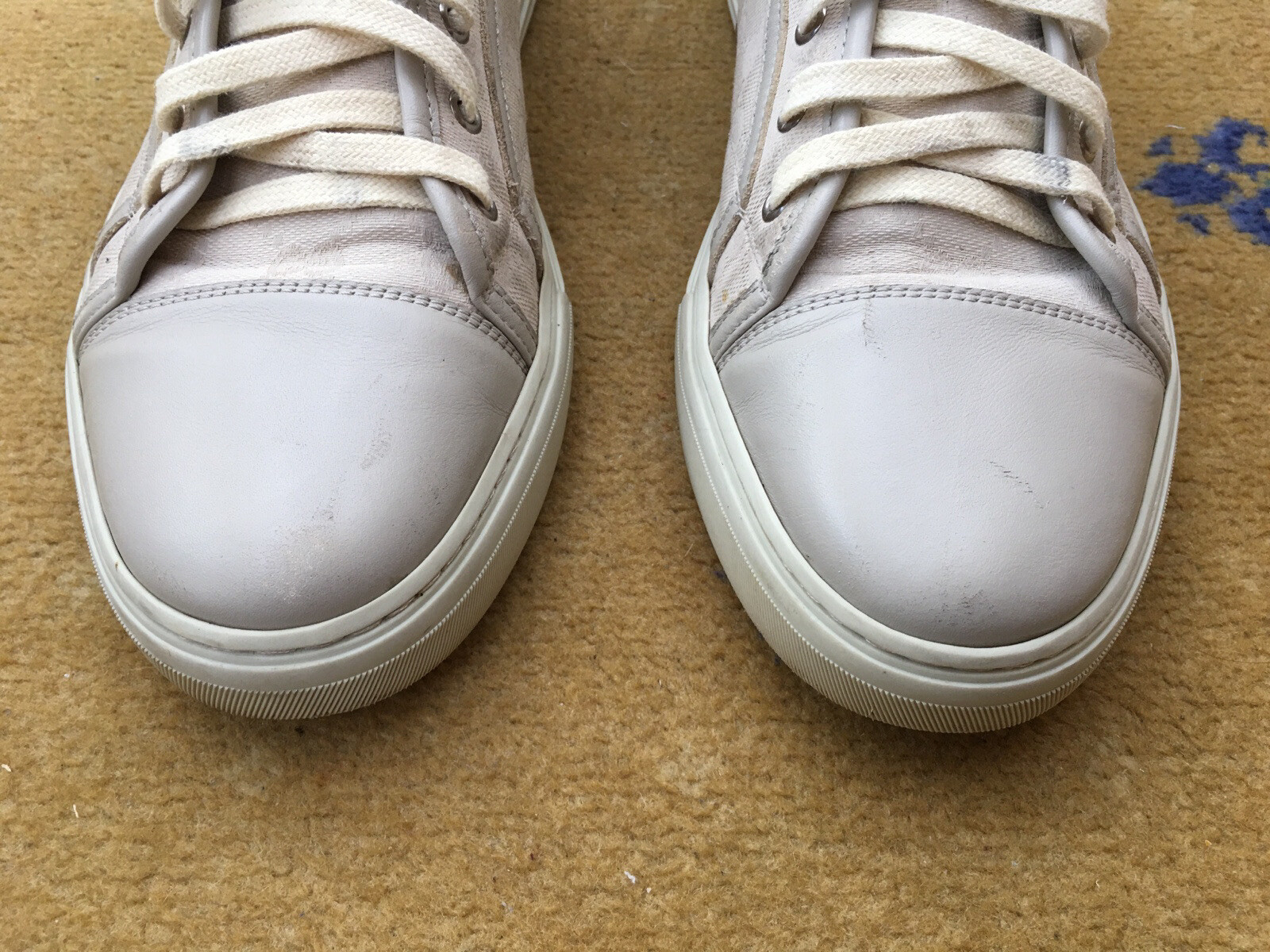 Gucci Trainer Sneaker Shoes High Top Canvas US 11 UK 10.5 44+ Men White Monogram thumbnail 5