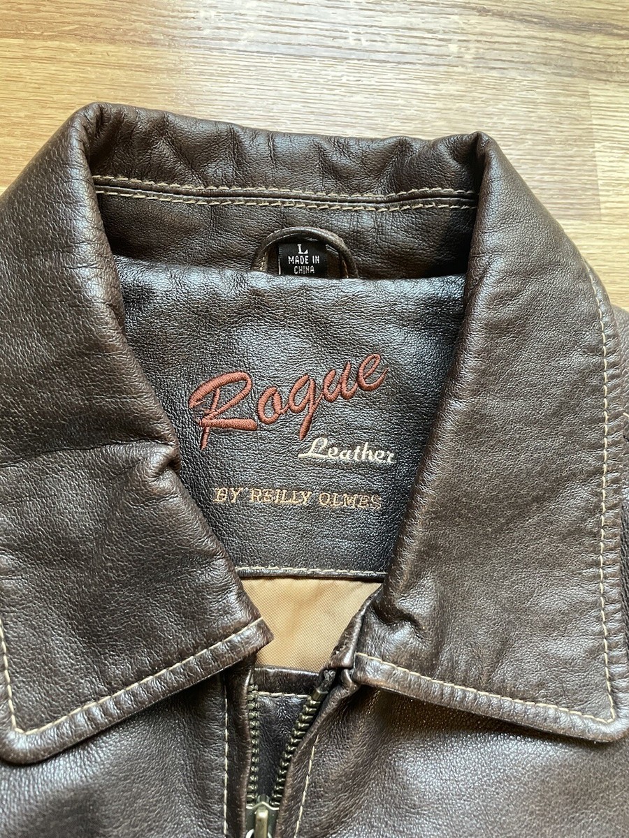 Rogue Leather Jacket Size L By Reilly Olmes! Cool Western Cut