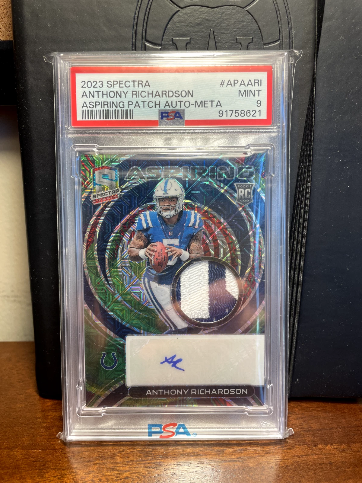 Anthony Richardson Panini Spectra Aspiring Patch Autographs #APAARI Meta